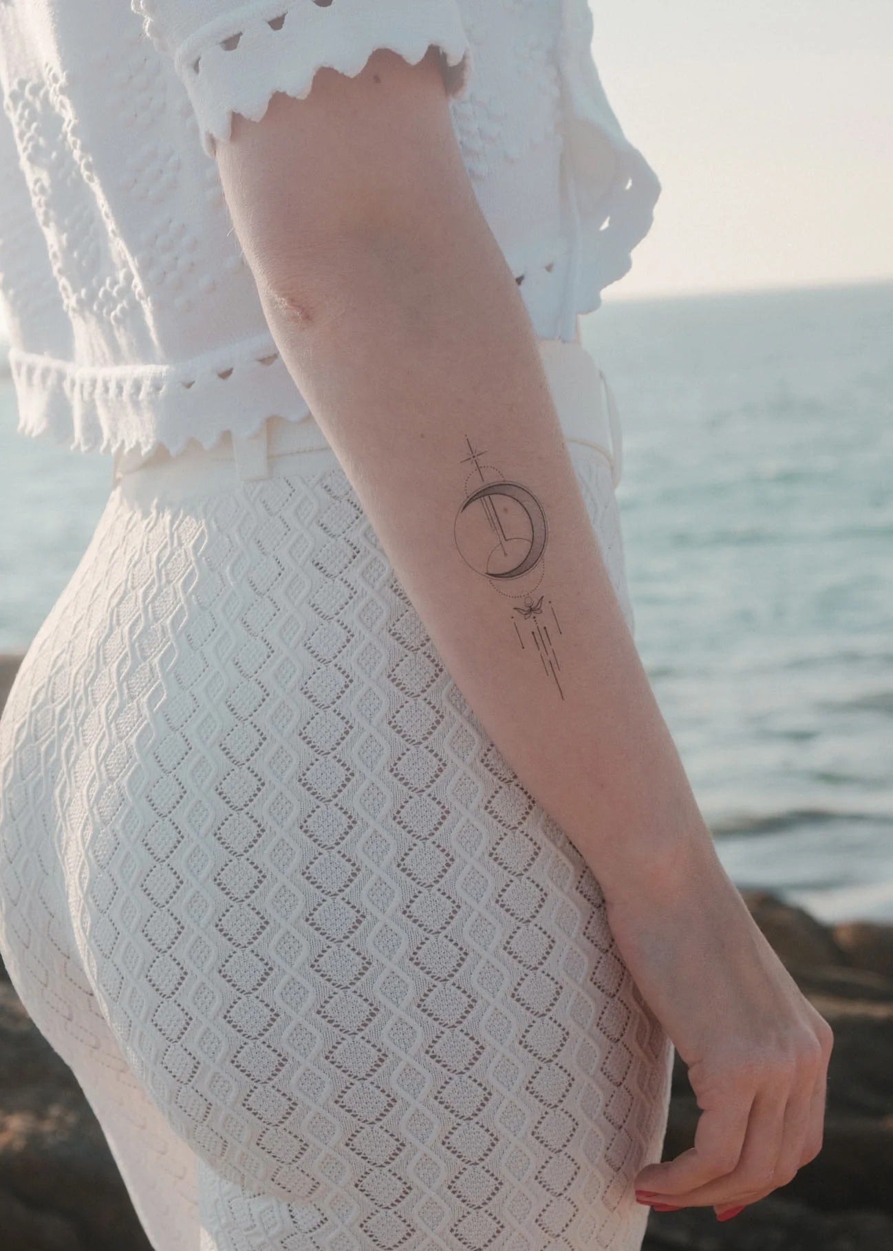 Set 14 tatuaje temporare Soare și Lună