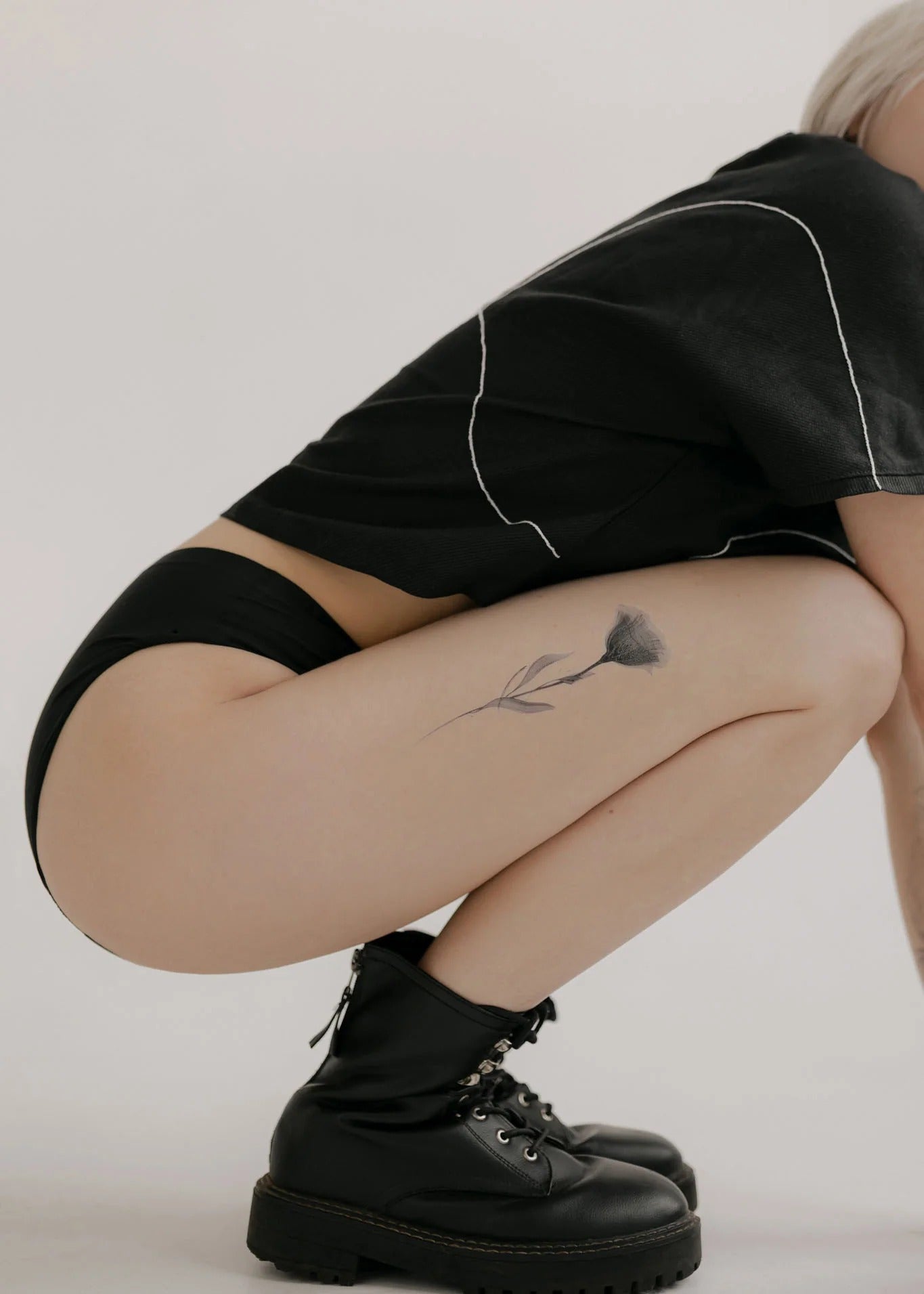 Set 3 tatuaje temporare Flori cu raze X