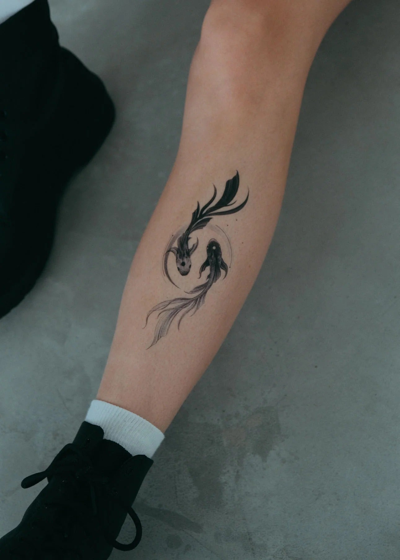 Pește Koi Ying Yang - Tatuaj temporar