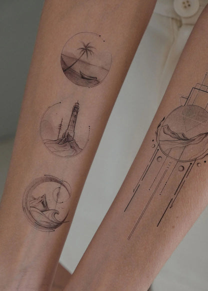 Set 14 tatuaje temporare Cercuri