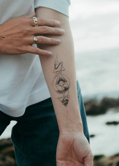 Set 7 tatuaje temporare Cele patru elemente