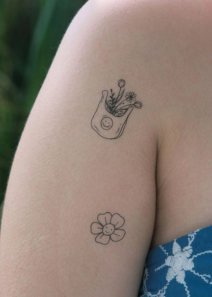 Set 15 tatuaje temporare Inimi și zâmbete