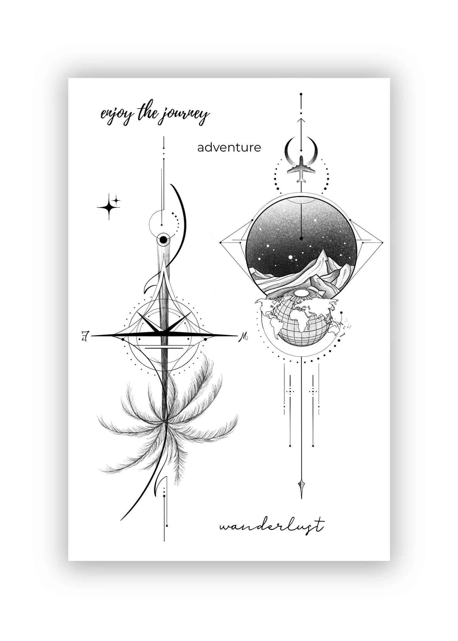 Set 5 tatuaje temporare Aventură