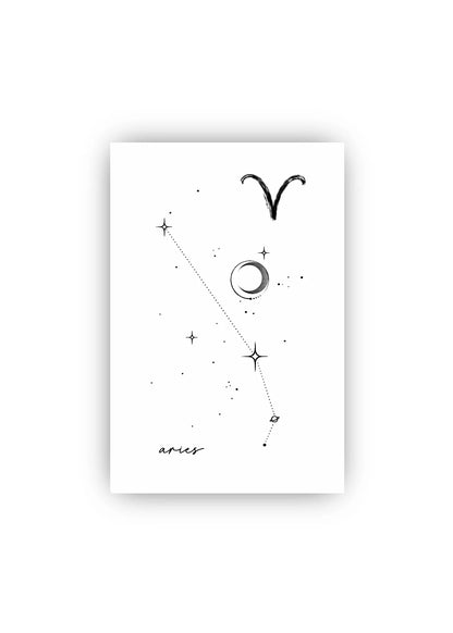 Tatuaj Temporar Zodia Berbec – Constelație