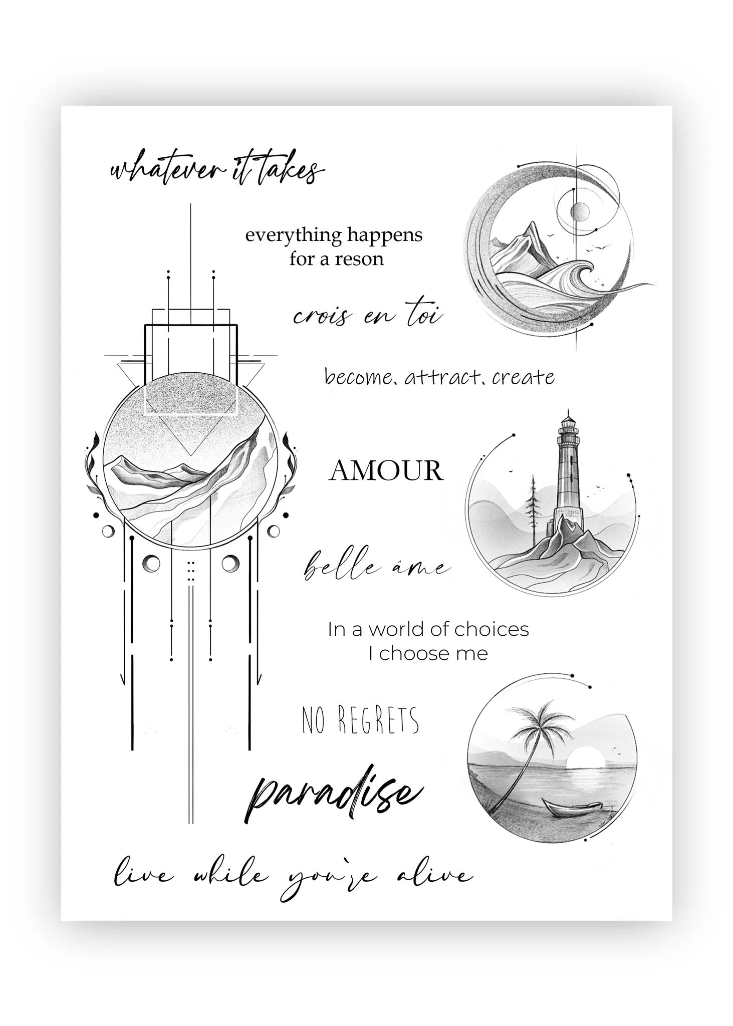 Set 14 tatuaje temporare Cercuri