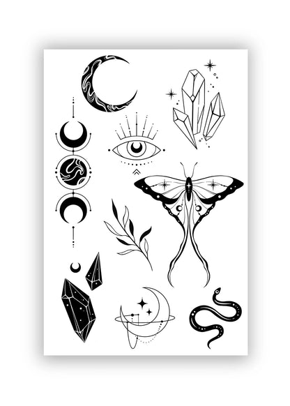 Set 9 tatuaje temporare Ezoteric