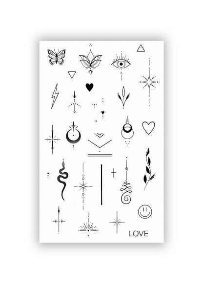 Set 27 tatuaje temporare Pachet pentru degete