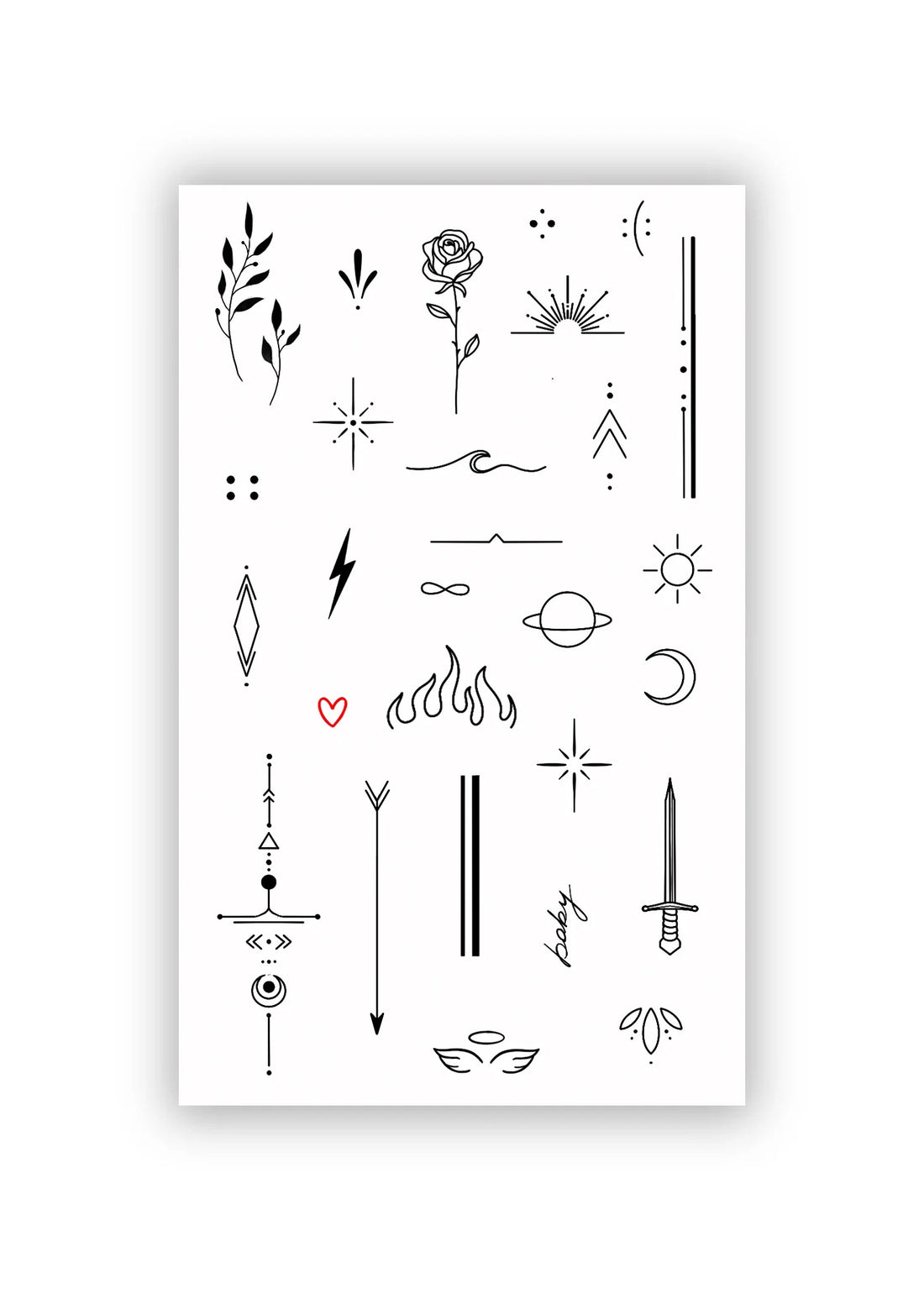 Set 29 tatuaje temporare Pachet pentru degete v2