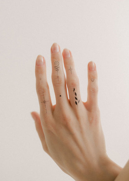 Set 27 tatuaje temporare Pachet pentru degete